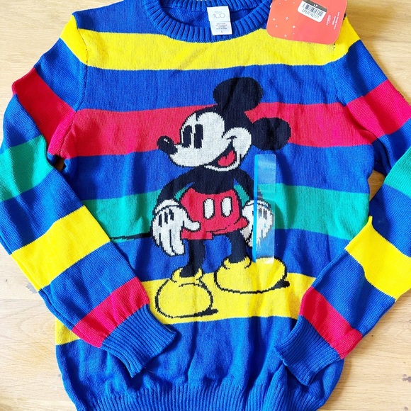 Disney 100 Mickey Mouse Unisex Kids Sweater - Picture 1 of 1